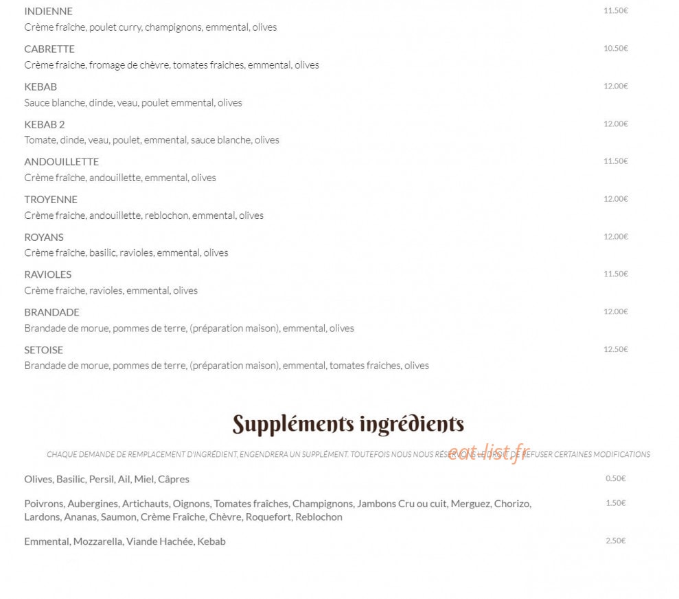 Robion pizza — carte page 5