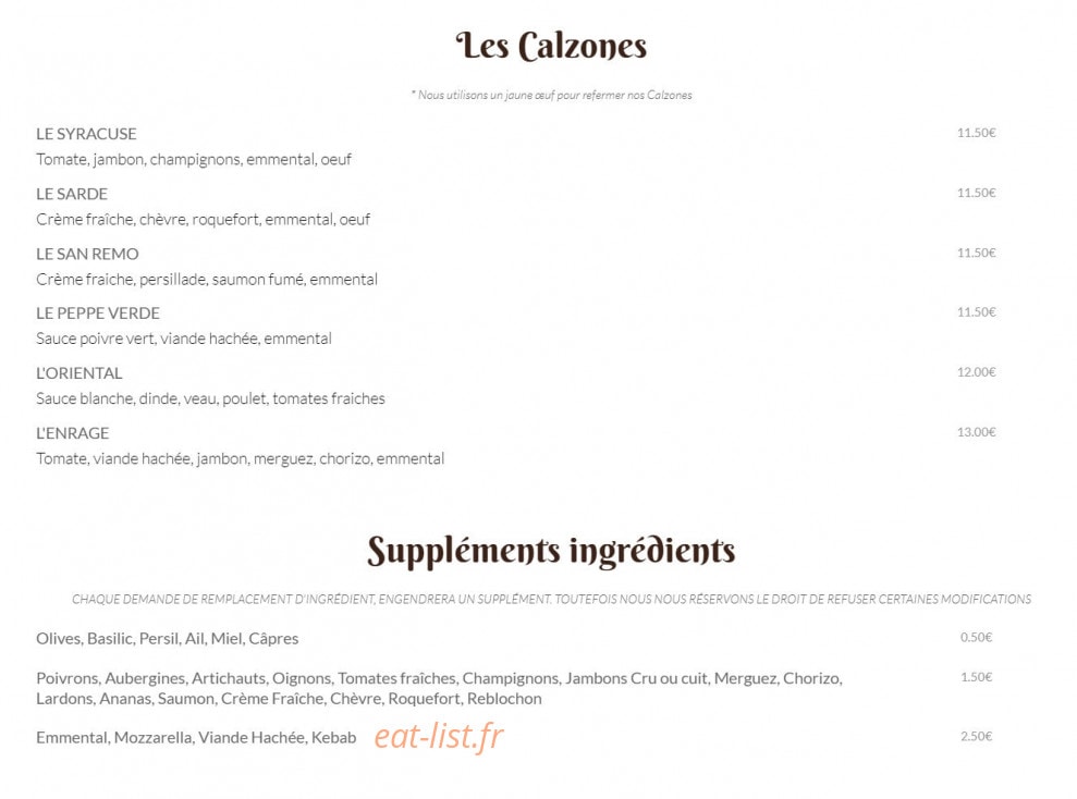 Robion pizza — carte page 7
