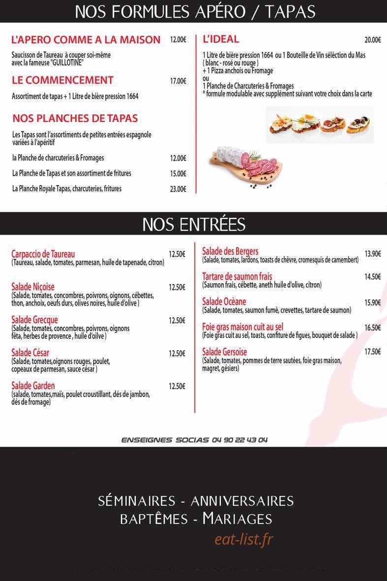 Le Mas Lindo — carte page 2