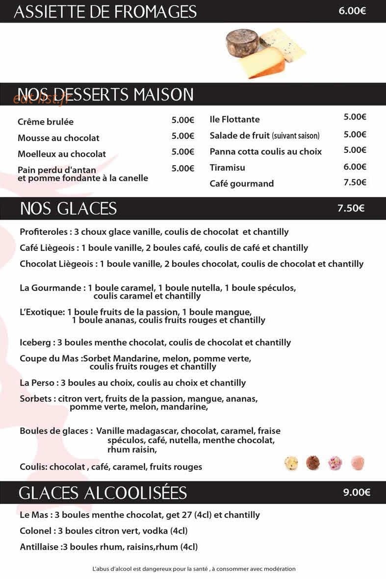 Le Mas Lindo — carte page 4