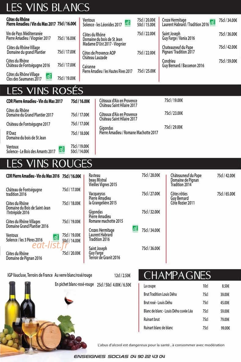 Le Mas Lindo — carte page 6