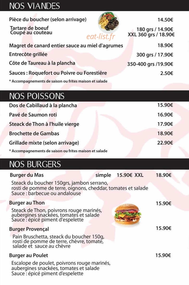 Le Mas Lindo — carte page 3