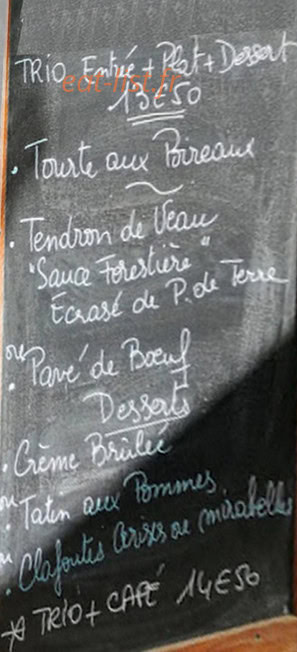 Le café d'orient — carte page 1