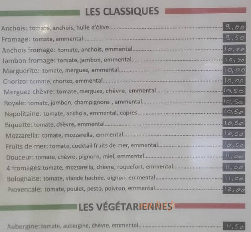 St sat pizza — carte page 2