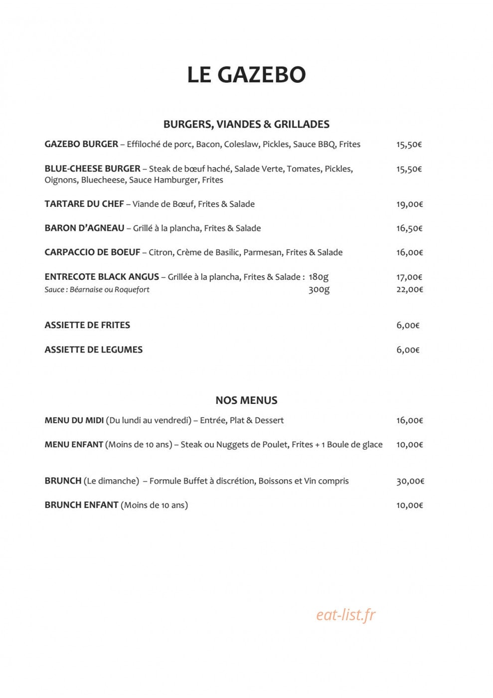 Le Gazebo — carte page 3