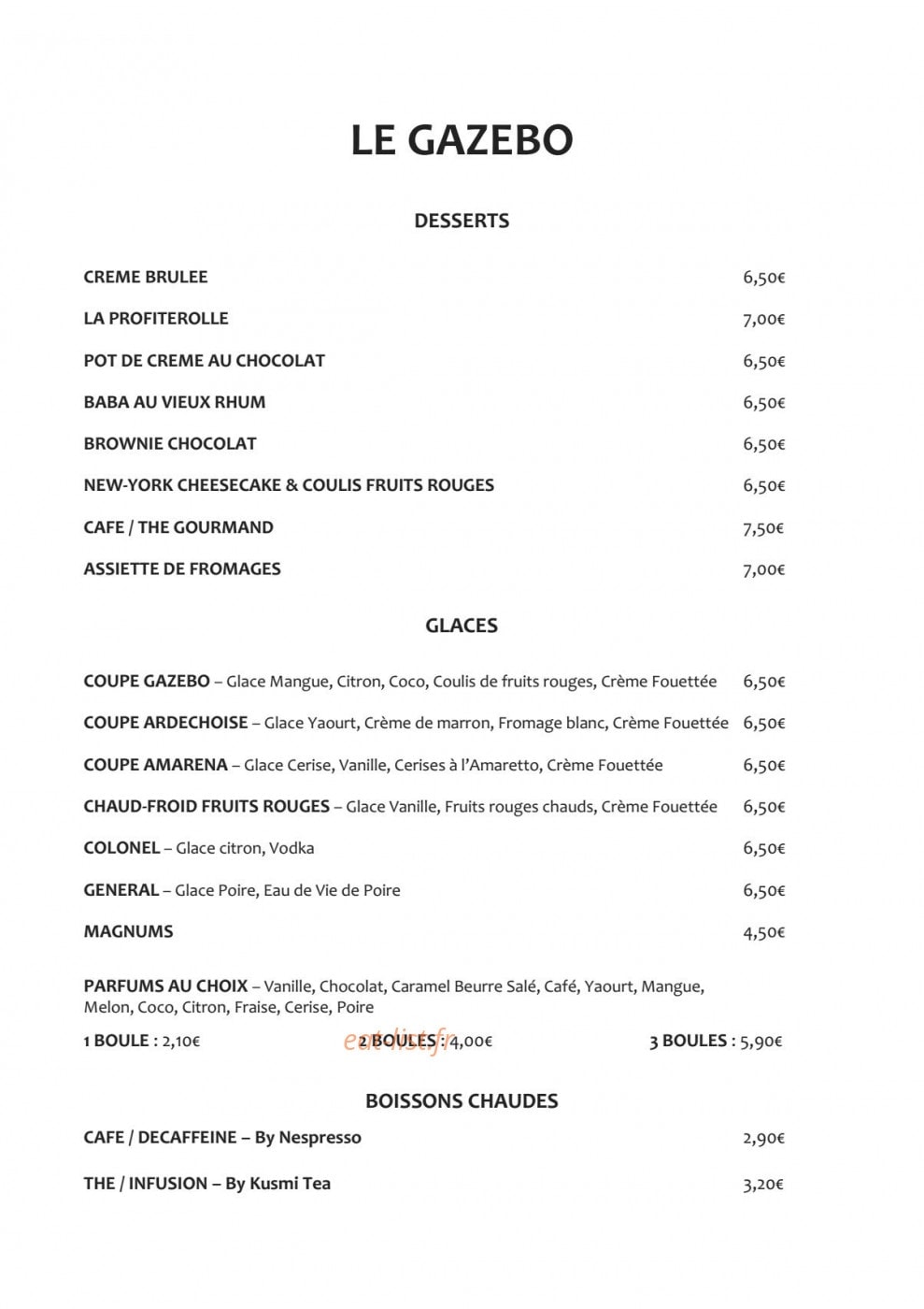 Le Gazebo — carte page 4