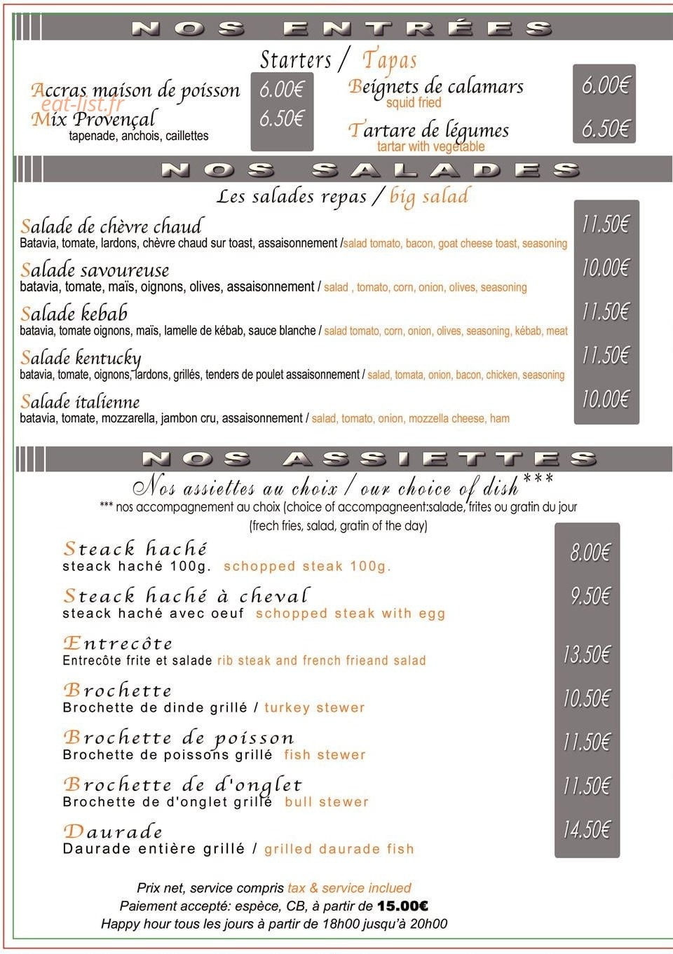 SevenThree — carte page 2