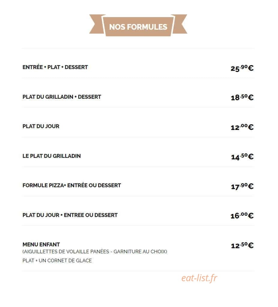 Le Bistrot de la Pastière — carte page 5