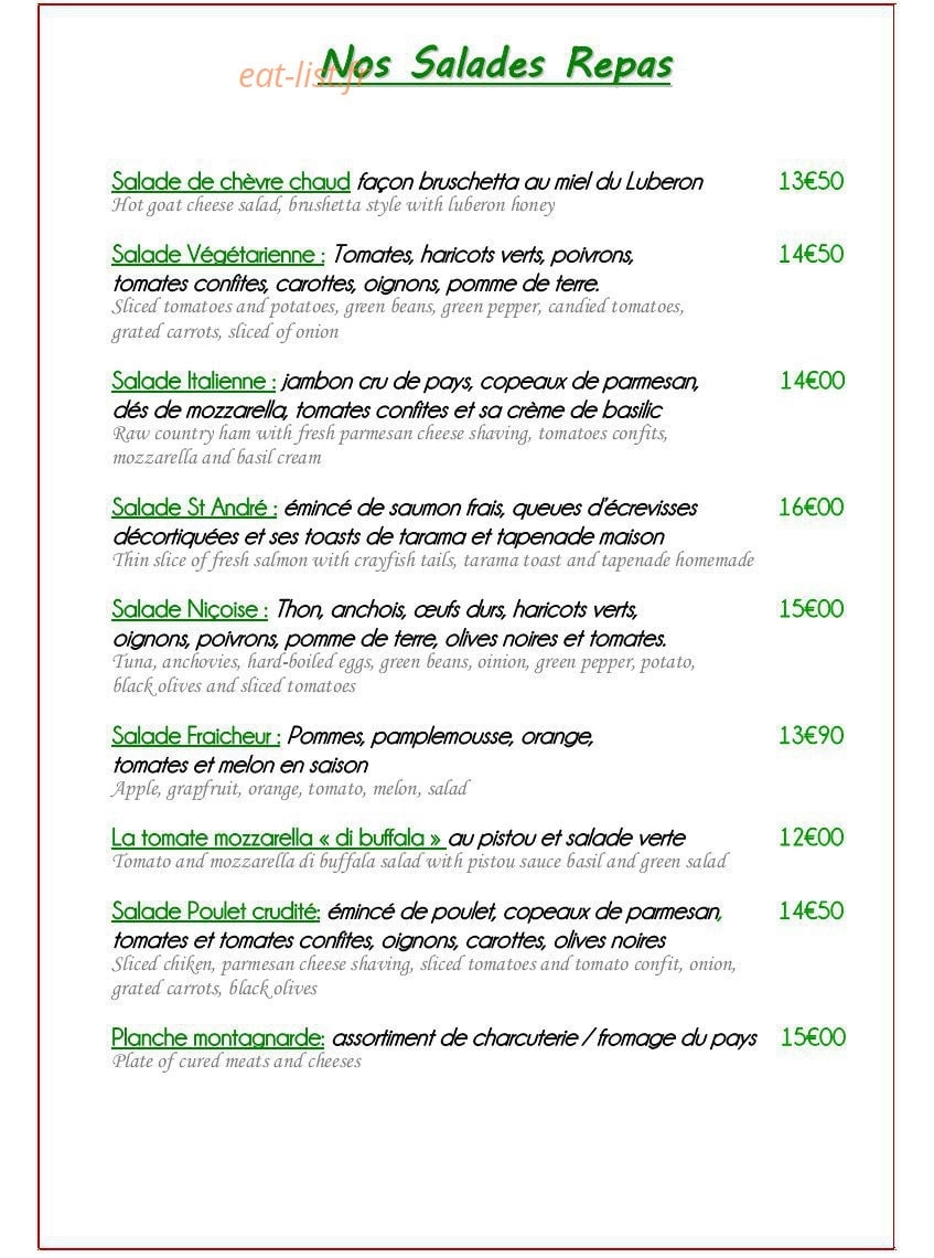 Le Saint André — carte page 2