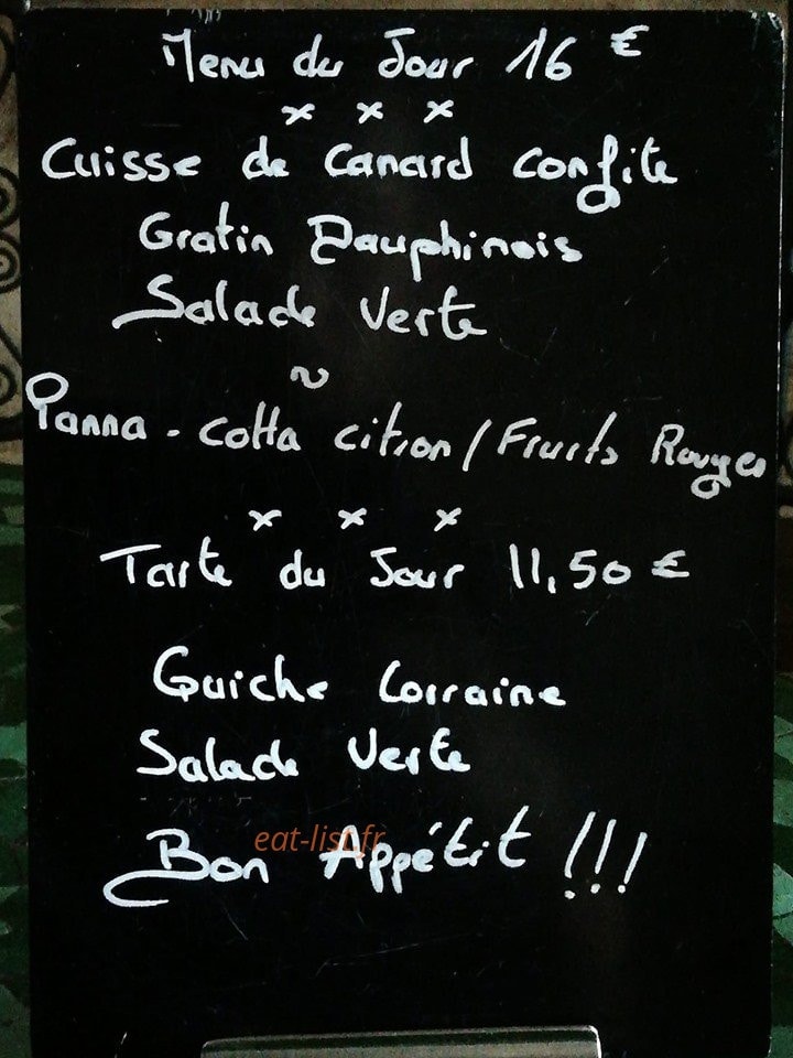 Café de France — carte page 1