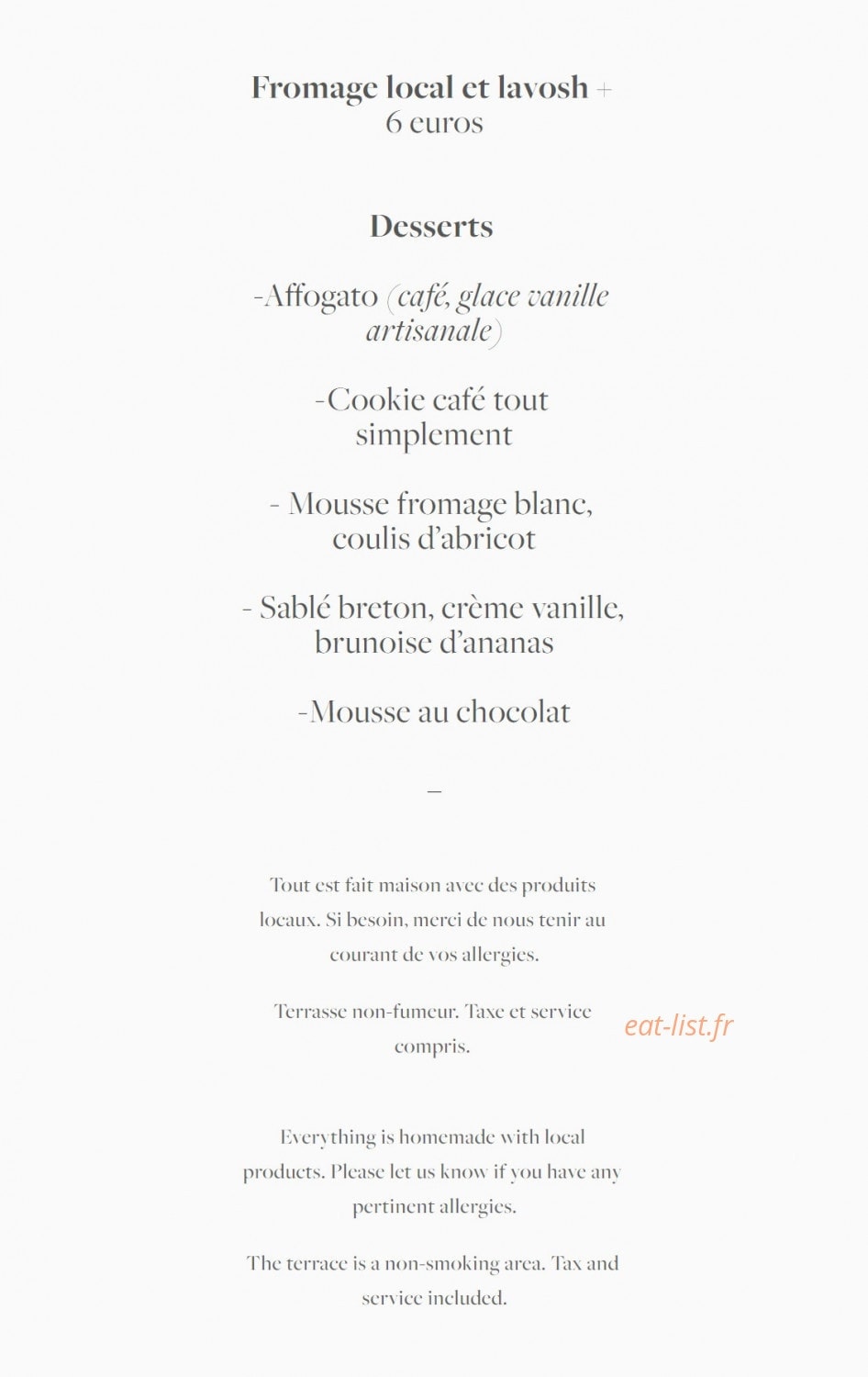 Le Saint Hubert — carte page 3