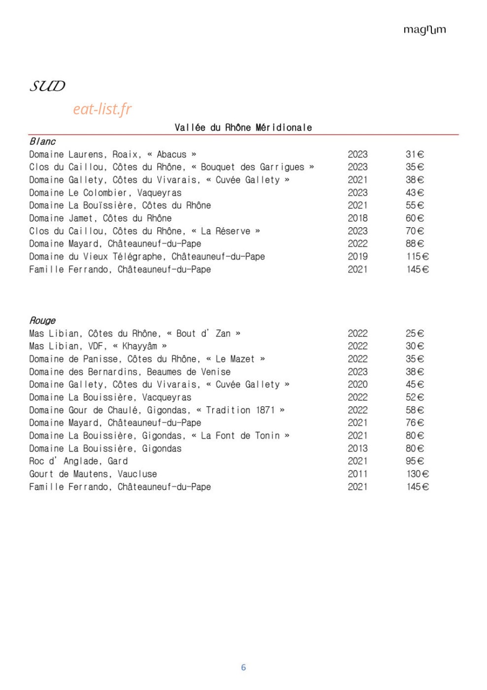 Magnum — carte page 7