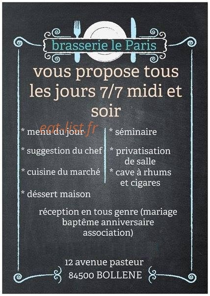 Le Paris — carte page 1