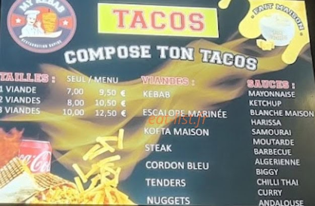 My kebab — carte page 2