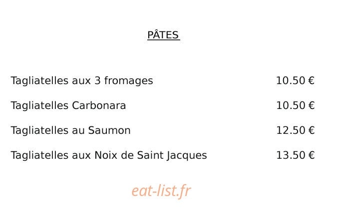 La table d'Andrea — carte page 9