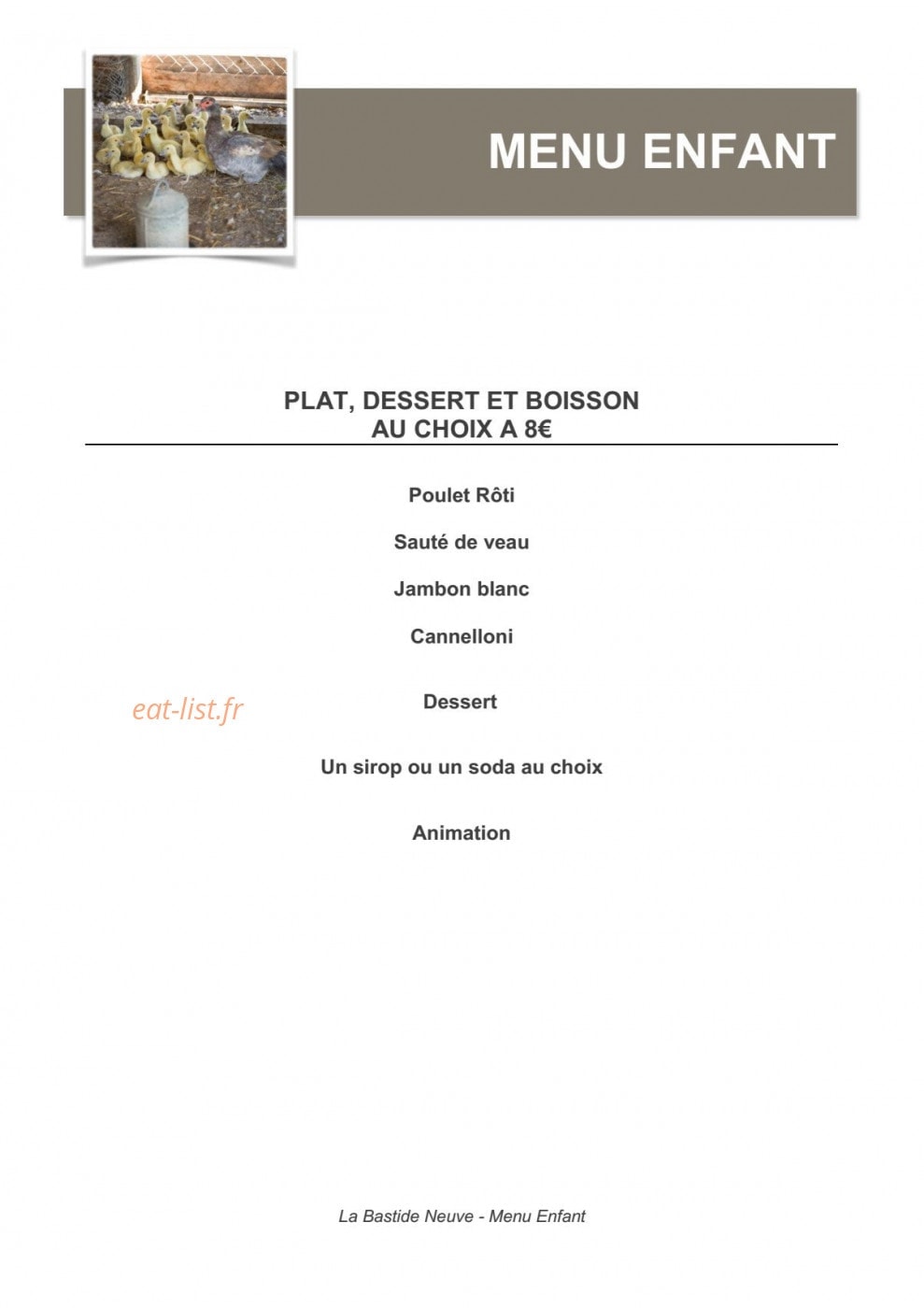 Auberge la bastide neuve — carte page 5