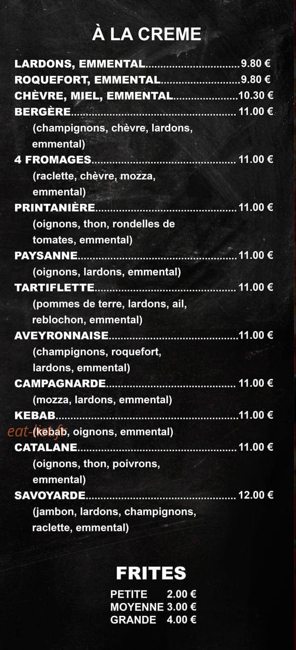 Casa Pizza — carte page 3