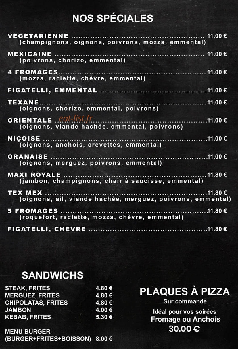 Casa Pizza — carte page 2