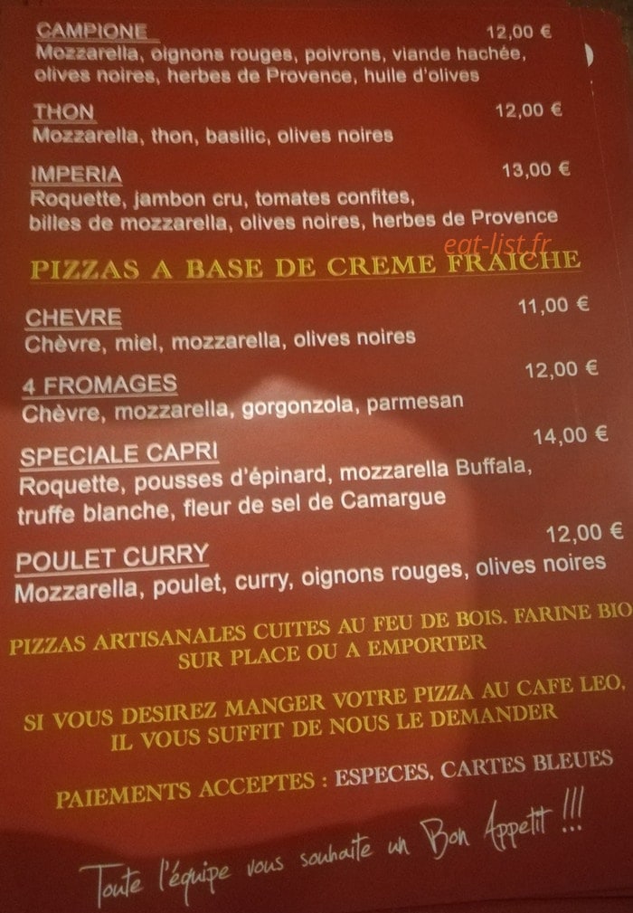 Café Léo — carte page 2