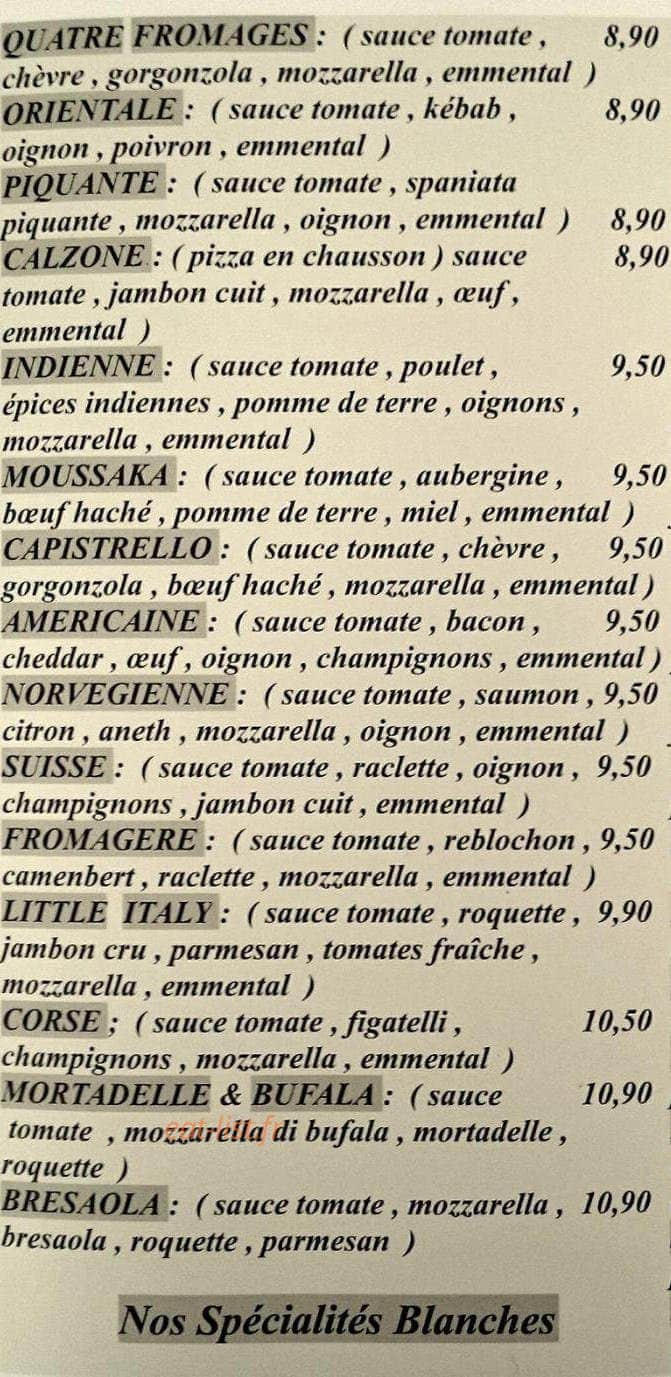 Pizza Basta — carte page 3