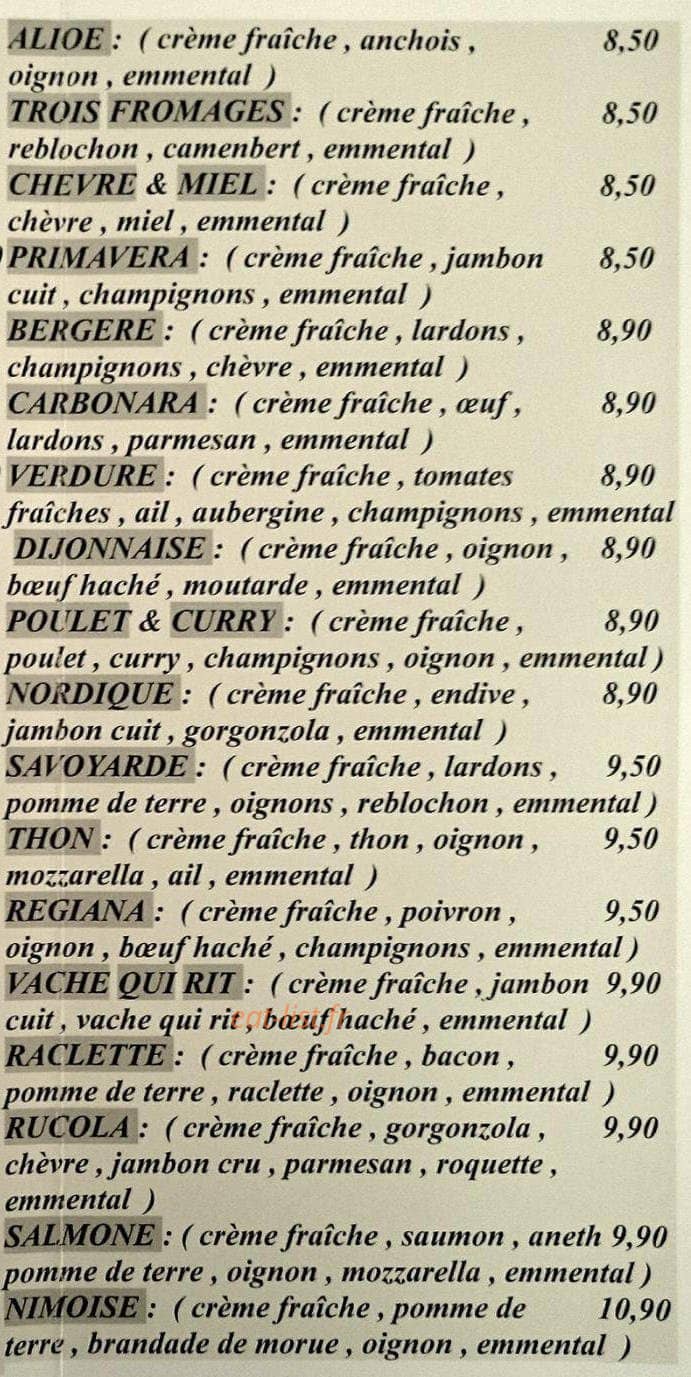 Pizza Basta — carte page 4