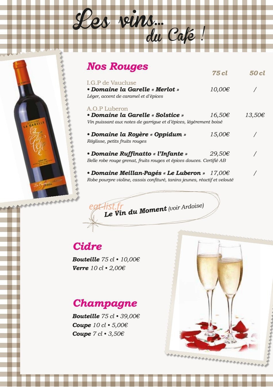 Café des Poulivets — carte page 9