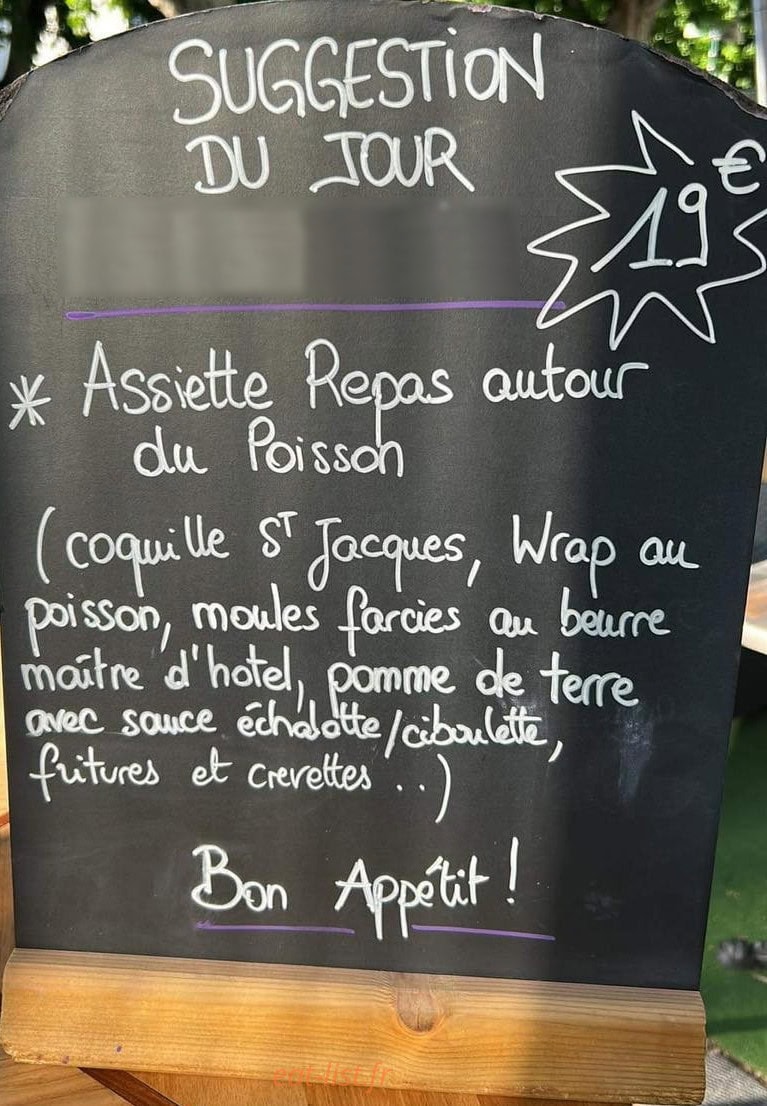 Cafe de france — carte page 1