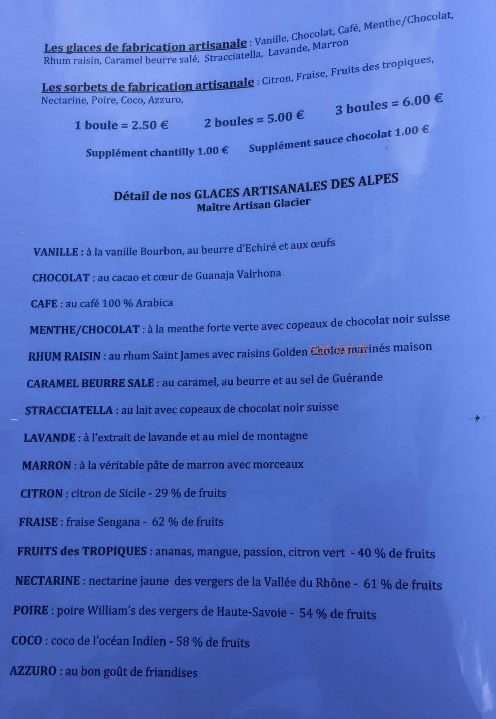 Crêperie du château — carte page 3