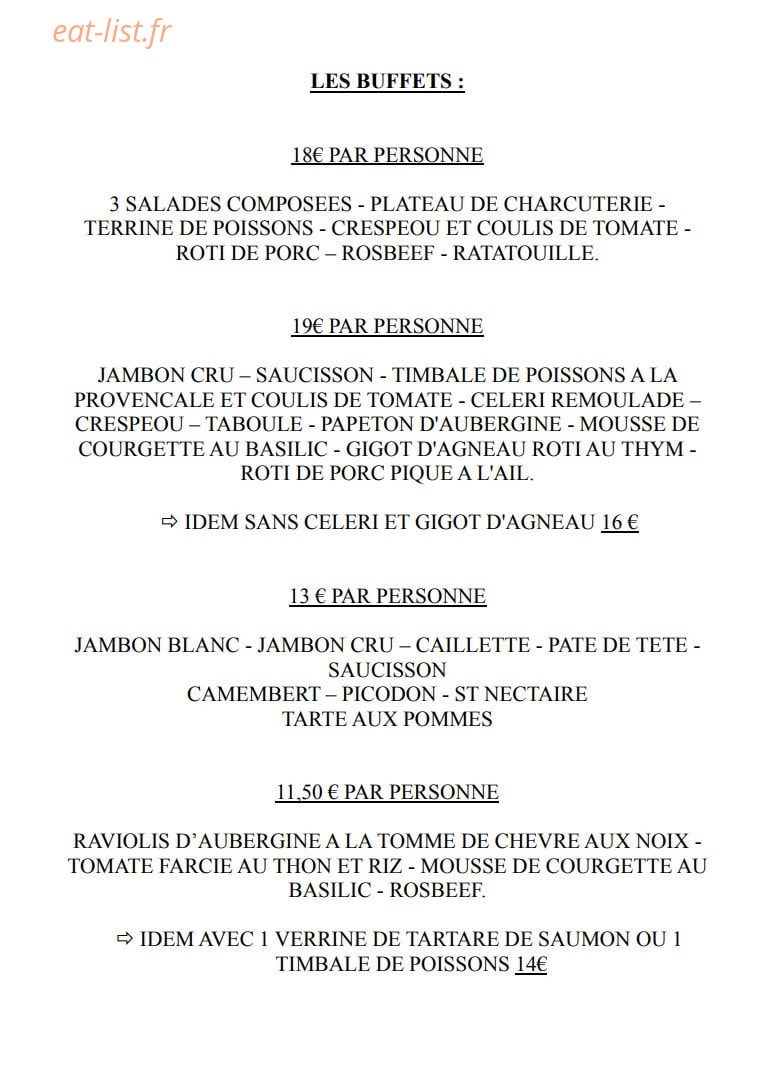 La Maison Gourmande — carte page 2