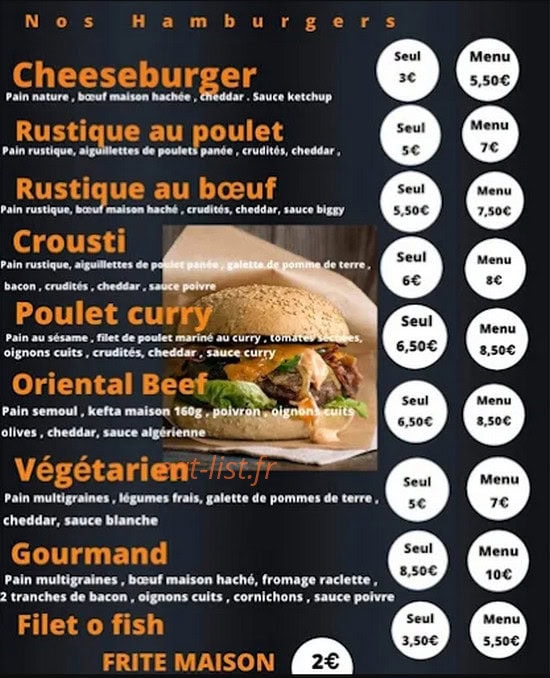 Le Petit Resto — carte page 1