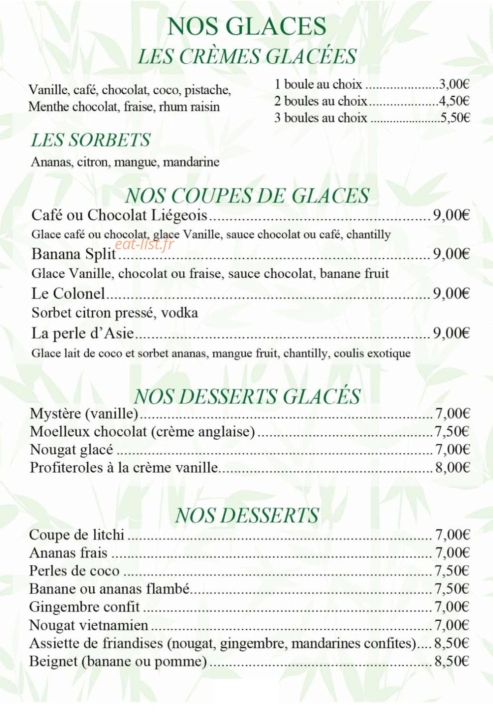 Carte et menu de Ô Vietnam à Valreas — Carte 3