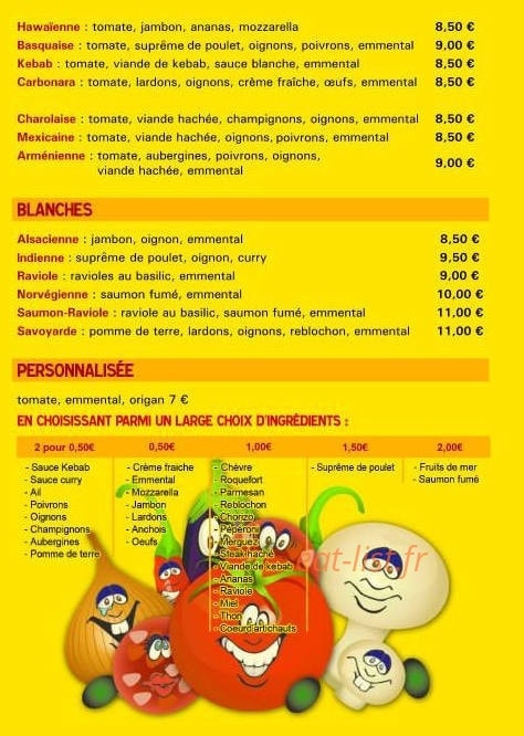 Yamani Pizza — carte page 2