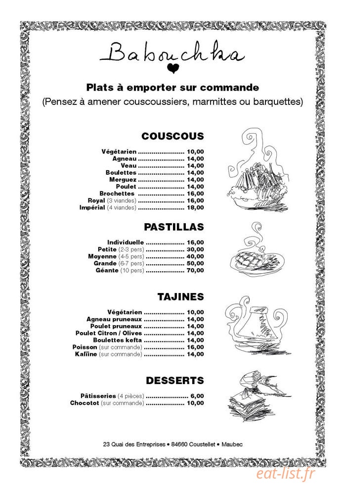 Babouchka — carte page 1