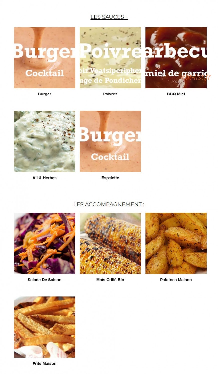 Cheese & Burger — carte page 3