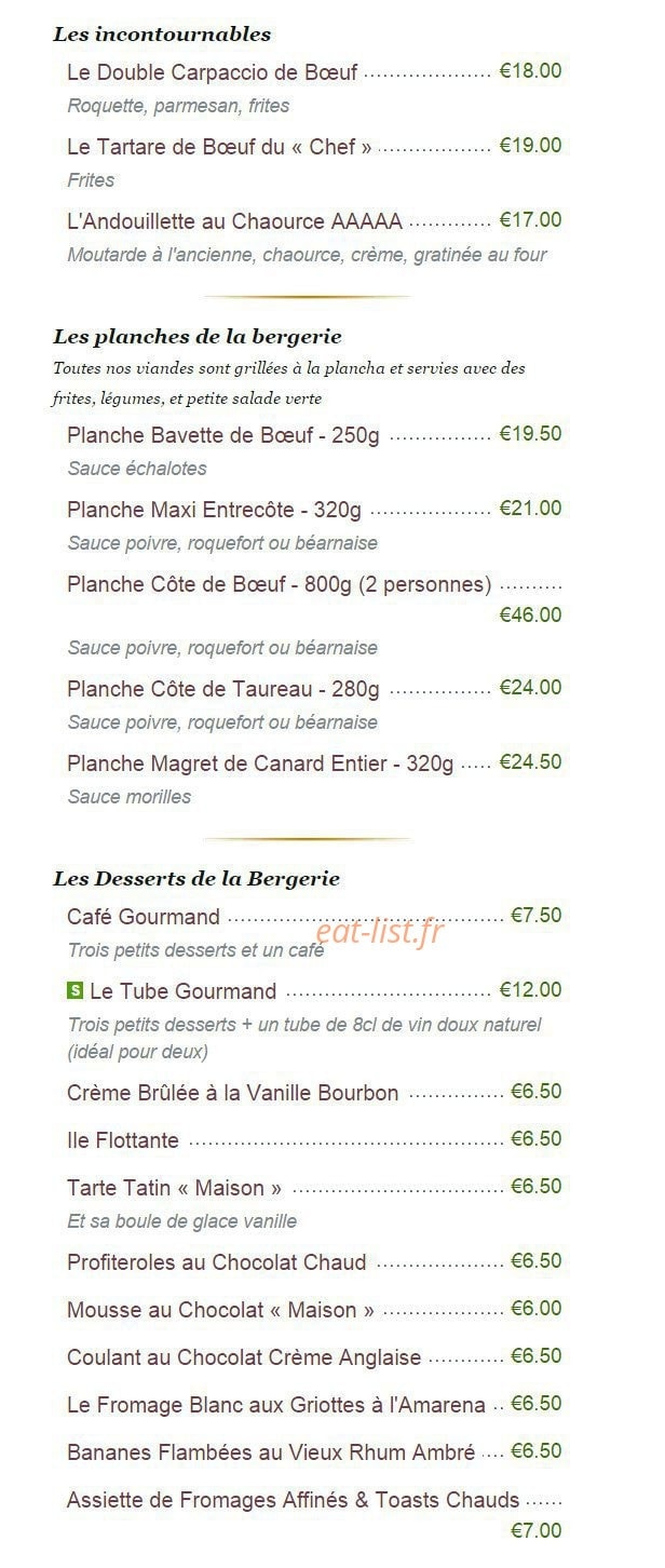 La Bergerie — carte page 4