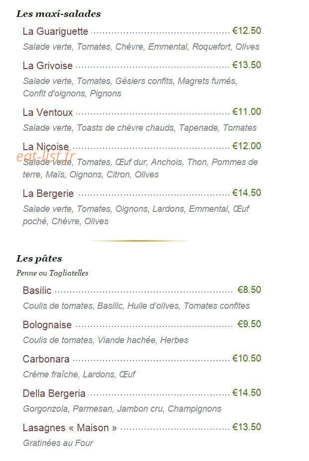 La Bergerie — carte page 3