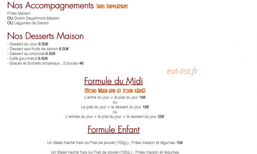 La Maison Gustave — carte page 2