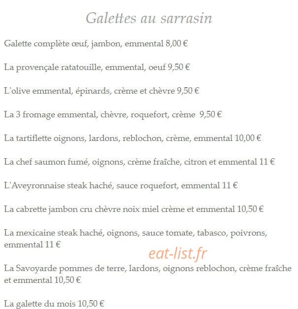 Le Coin Saveurs — carte page 2