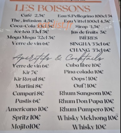 Ouf ! Restaurant Thai — carte page 2