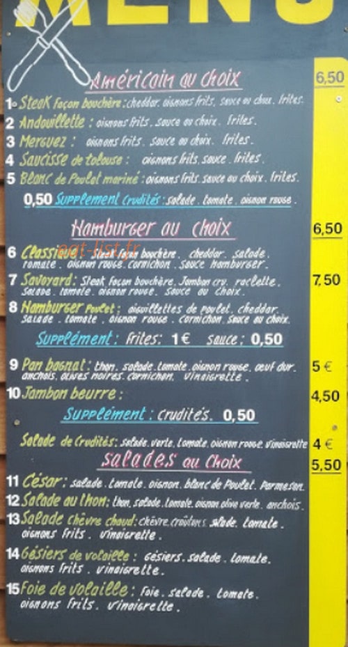 A la bonne franquette — carte page 2