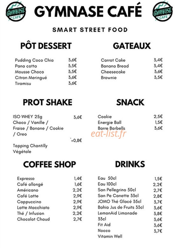 Gymnase Café — carte page 1