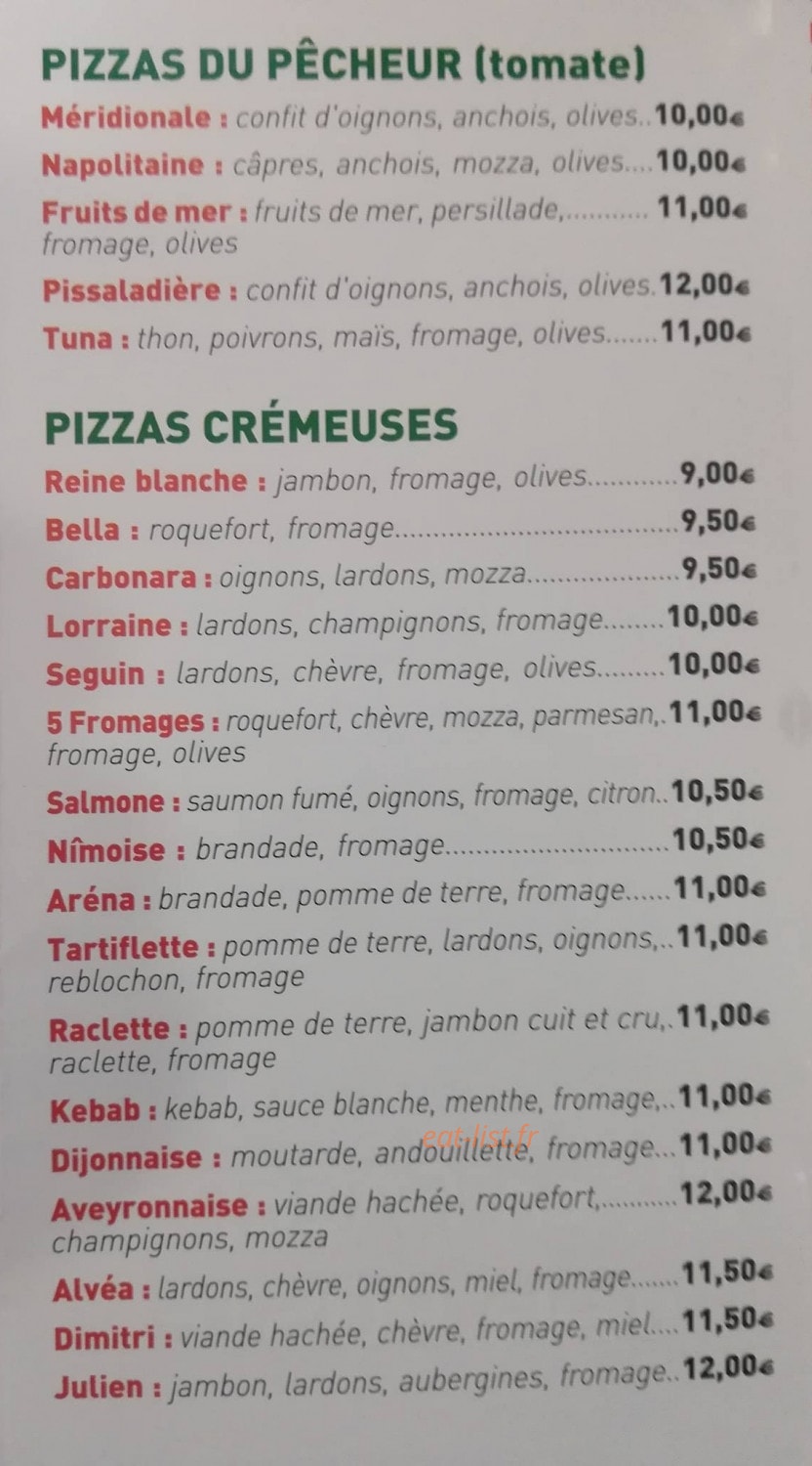 Pizza Vellano — carte page 2