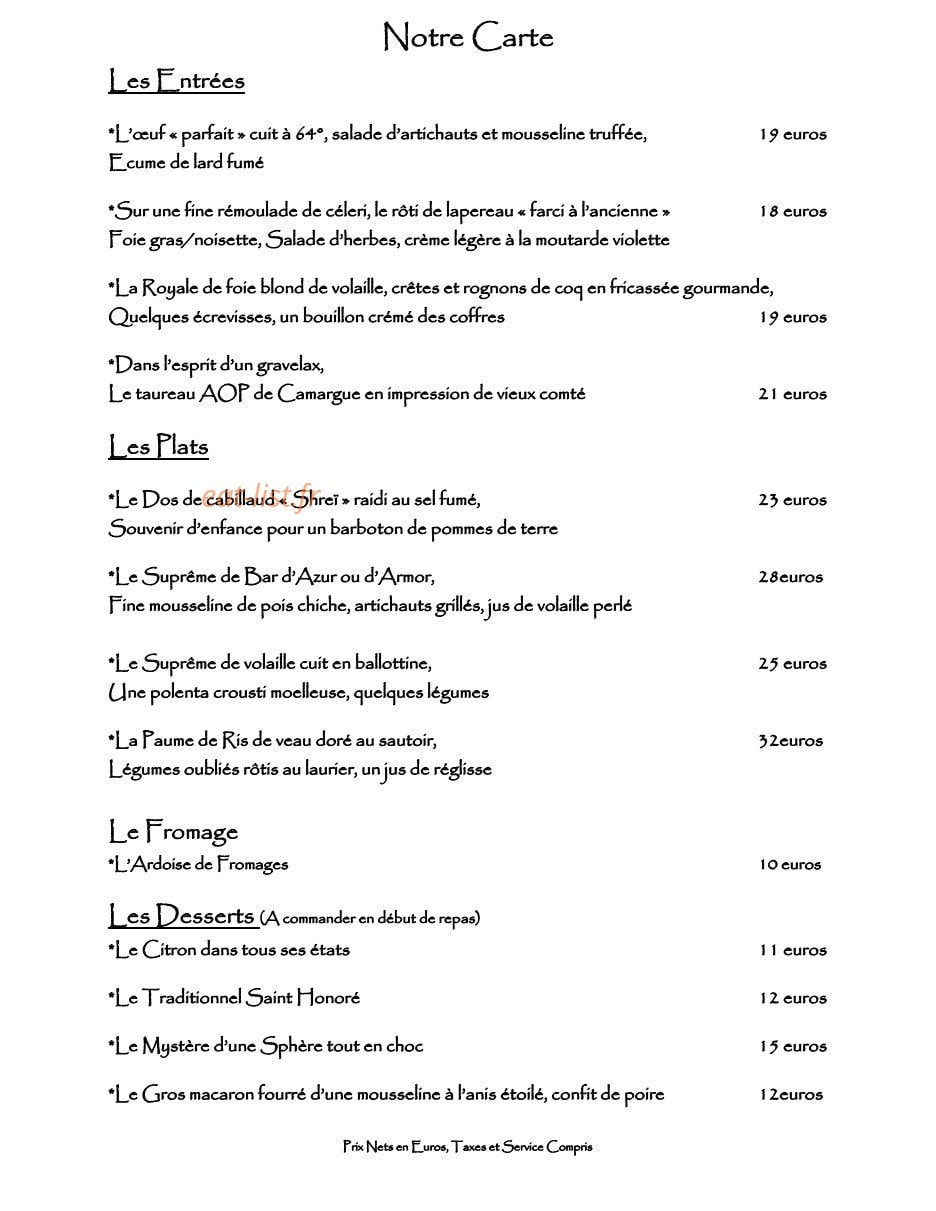 Café Fleurs — carte page 3