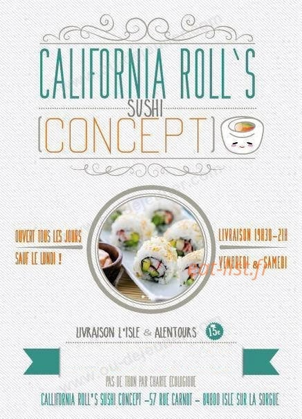 Carte et menu California Roll's Carpentras