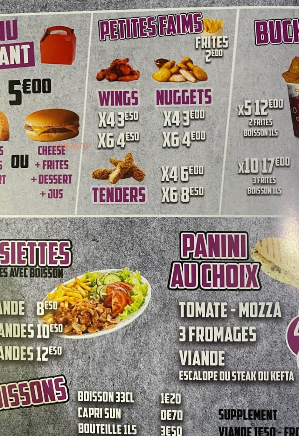Chez Mikiou kebab — carte page 3