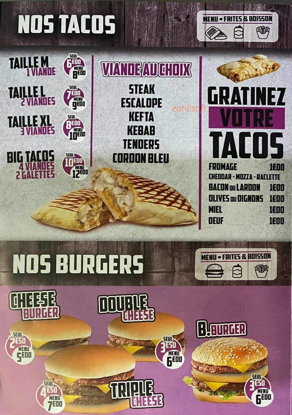 Chez Mikiou kebab — carte page 1