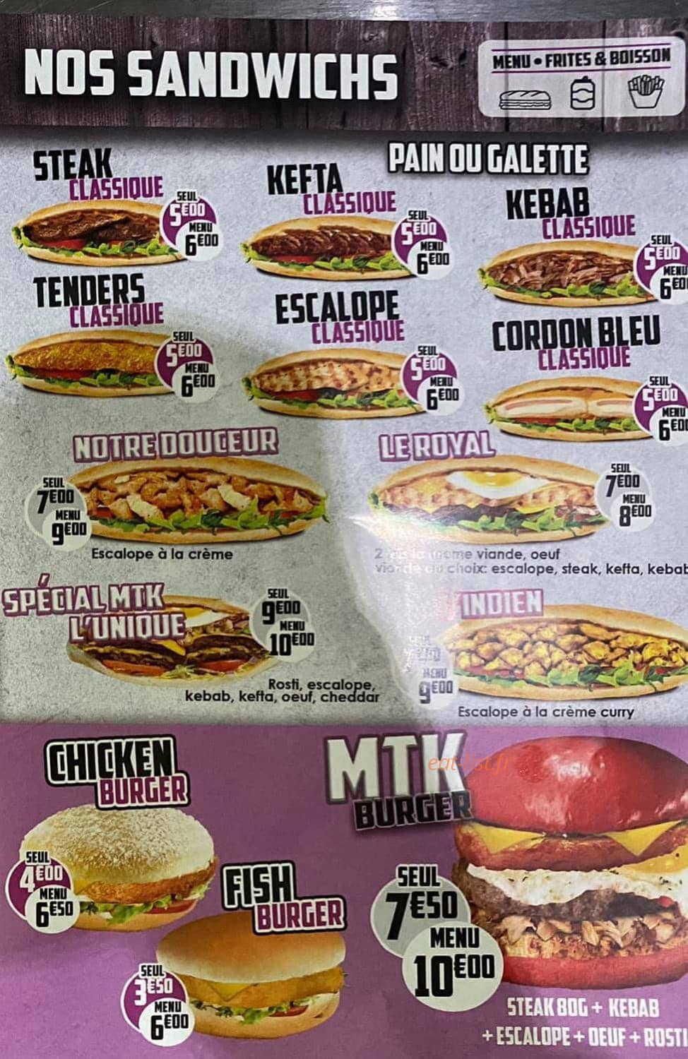 Chez Mikiou kebab — carte page 2