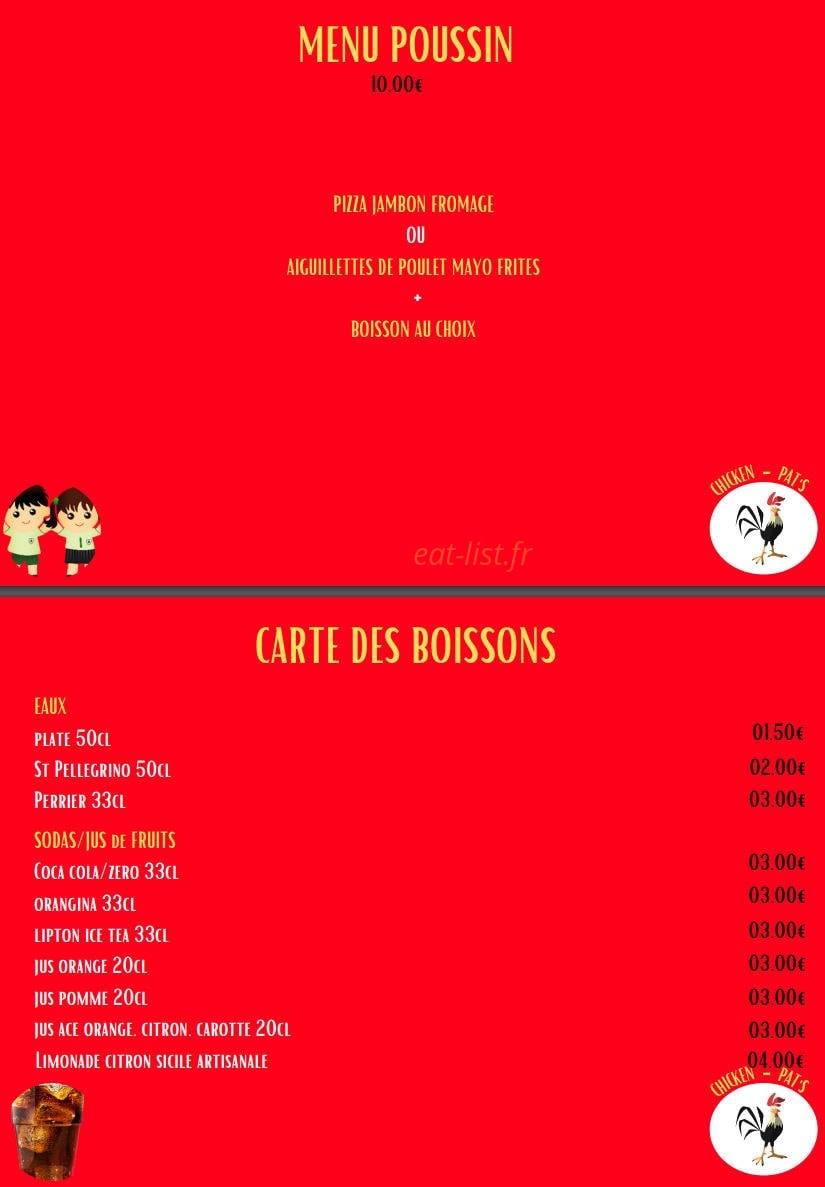 Chicken Pat's — carte page 5