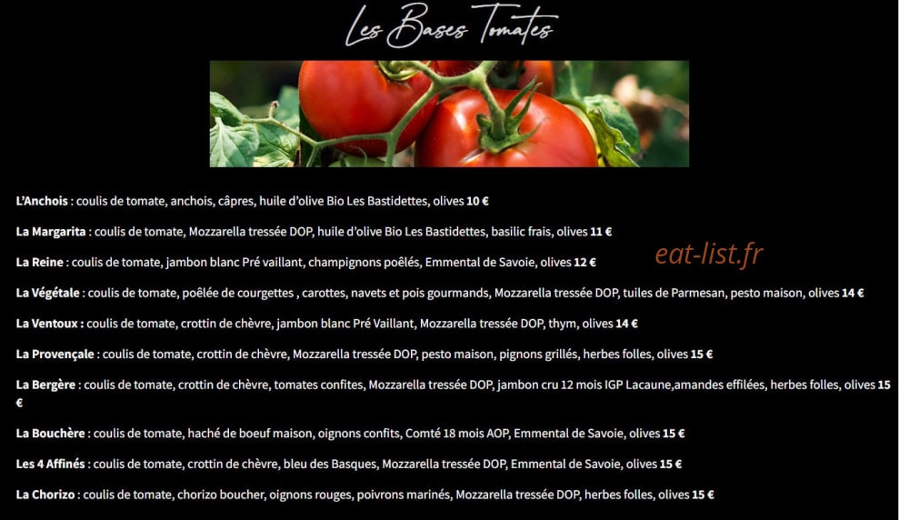 Clem's Pizza — carte page 2