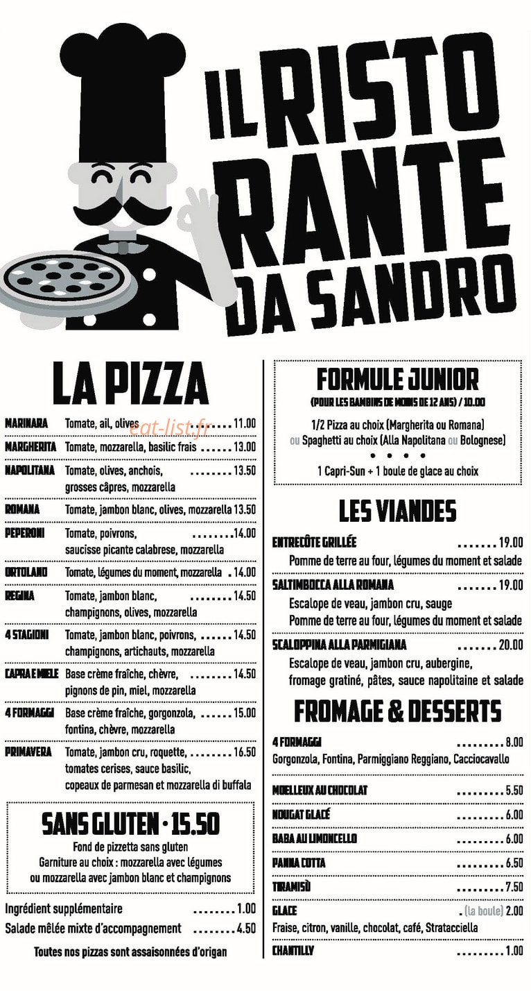 Il ristorante da Sandro — carte page 2